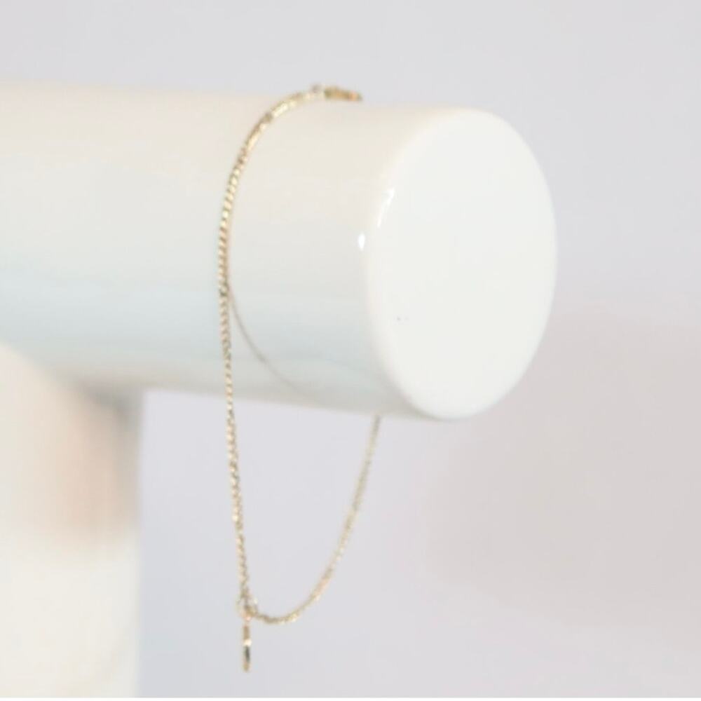 💎Avon Barely There 9" Bracelet Ultra Thin Gold Tone Chain Horsehoe Charm
